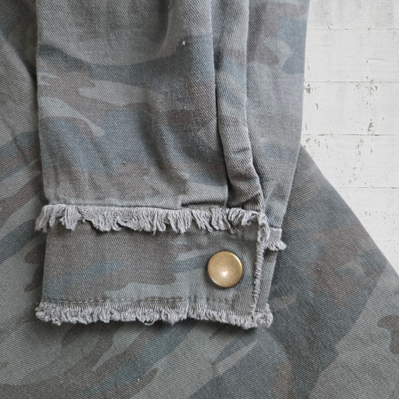 Willow and Clay Camo Bronze Metallic Patch Military Style Utility Jacket Size XS - Picture 3 of 12